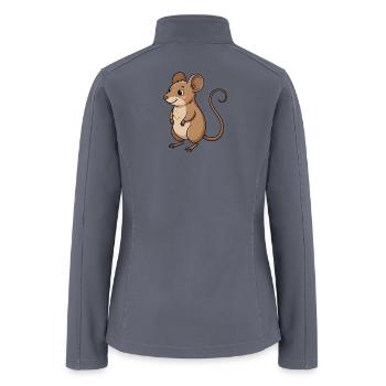 Brown mouse  - Women’s Soft Shell Jacket - gray - Back