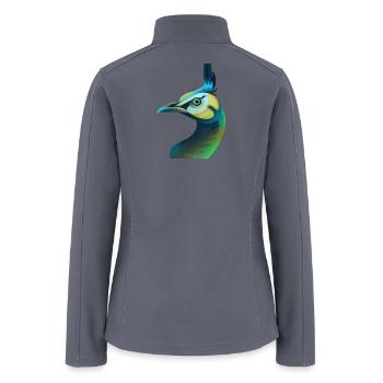 Vivid Crest Parrot - Women’s Soft Shell Jacket - gray - Back