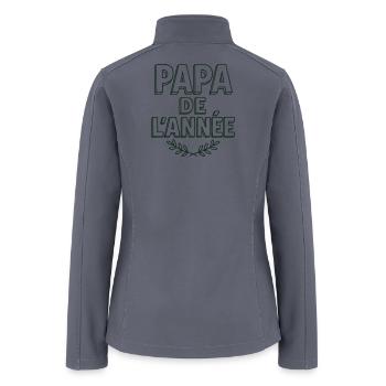 Best Dad of the Year Award Vintage Graphic Style - Women’s Soft Shell Jacket - gray - Back