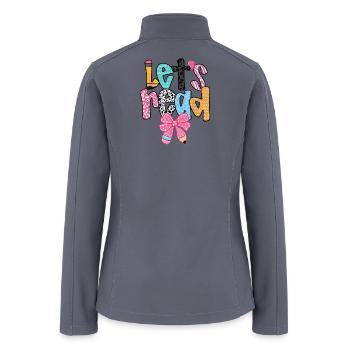 Colorful Teacher Letters - Women’s Soft Shell Jacket - gray - Back