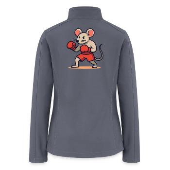 Mouse Boxer fighter - Women’s Soft Shell Jacket - gray - Back