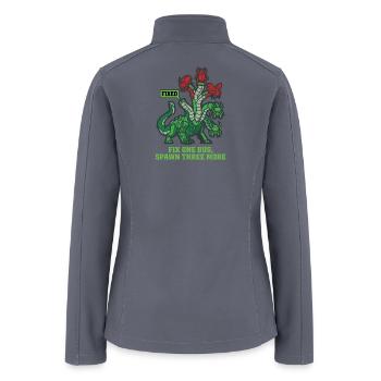 Professional Developer Hydra Bug Humor - Women’s Soft Shell Jacket - gray - Back