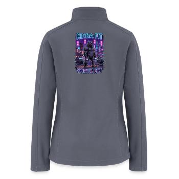 Kinda Fit Sorta Weightlifting - Women’s Soft Shell Jacket - gray - Back