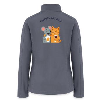 Cat and mouse friends - Women’s Soft Shell Jacket - gray - Back