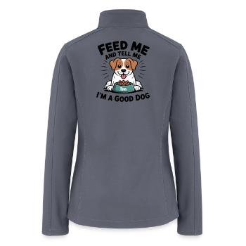 Happy Pup Meal Moment - Women’s Soft Shell Jacket - gray - Back