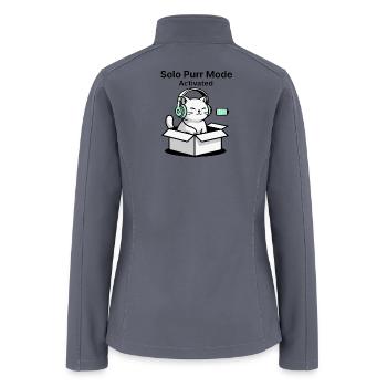 Solo Purr Mode Activated - Women’s Soft Shell Jacket - gray - Back