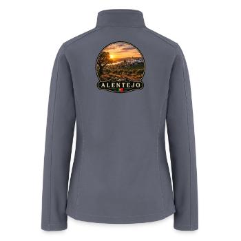 Alentejo Sunset Vineyard Scene - Women’s Soft Shell Jacket - gray - Back
