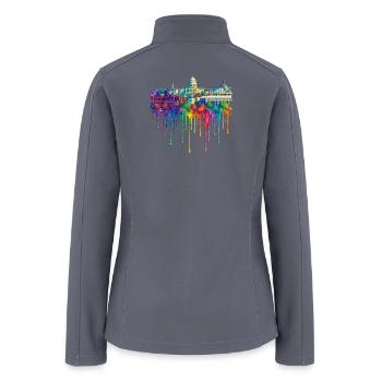 Washington D.C Prismatic Capitol Skyline - Women’s Soft Shell Jacket - gray - Back