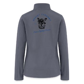Antifa Fairies Fighting Fascism Activist Art - Women’s Soft Shell Jacket - gray - Back