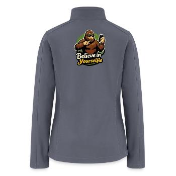 Believe in Yourself Sasquatch Selfie - Women’s Soft Shell Jacket - gray - Back