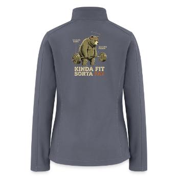 Kinda Fit Sorta Weightlifting - Women’s Soft Shell Jacket - gray - Back