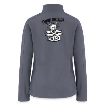 Think Outside the Lightbulb - Women’s Soft Shell Jacket - gray - Back