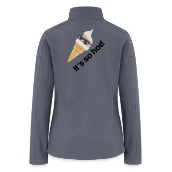 It's So Hot - Cool Ice Cream Cone with Sunglasses - Women’s Soft Shell Jacket - gray - Back
