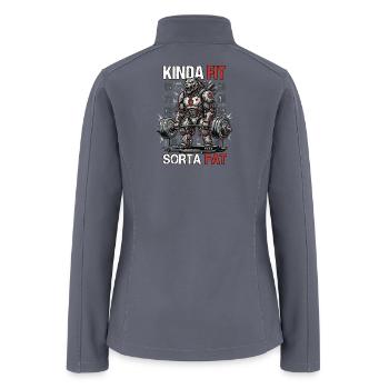 Kinda Fit Sorta Weightlifting - Women’s Soft Shell Jacket - gray - Back