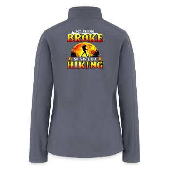 My Broom Broke So I Go Hiking - Women’s Soft Shell Jacket - gray - Back