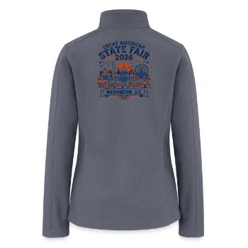 Washington DC State Fair Year Twenty Twenty Six - Women’s Soft Shell Jacket - gray - Back