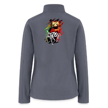 Stray Neon Cat Graffiti - Women’s Soft Shell Jacket - gray - Back