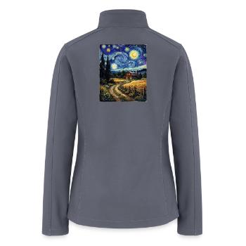 Starry Farmstead Nightscape - Women’s Soft Shell Jacket - gray - Back