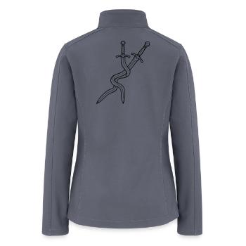 Crossed Swords Daggers Fantasy RPG Gamer - Women’s Soft Shell Jacket - gray - Back