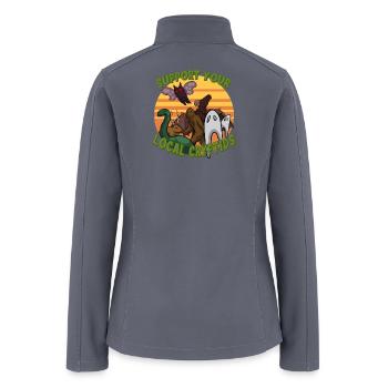 Support Your Local Cryptids - Women’s Soft Shell Jacket - gray - Back