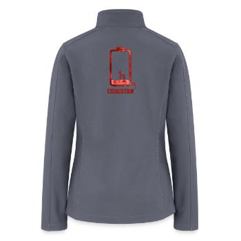 1% Exhaustion Battery Art - Women’s Soft Shell Jacket - gray - Back