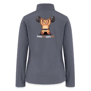 Kinda Fit Sorta Weightlifting - Women’s Soft Shell Jacket - gray - Back