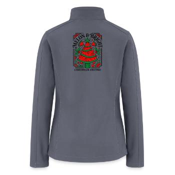 Melon And Bright A Watermelon Christmas - Women’s Soft Shell Jacket - gray - Back