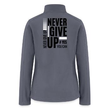 Motivational Quote - Women’s Soft Shell Jacket - gray - Back