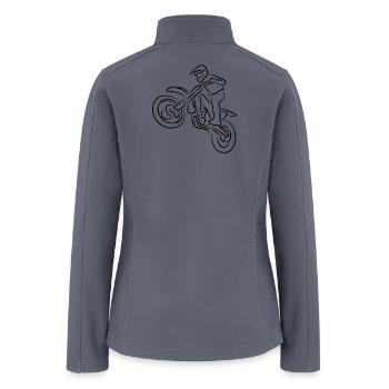 Motocross Sketch - Women’s Soft Shell Jacket - gray - Back
