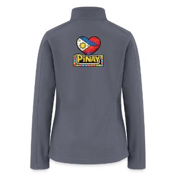 Pinay Heart Filipino Pride - Women’s Soft Shell Jacket - gray - Back