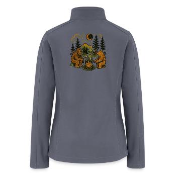 Moonlit Cryptid Campfire - Women’s Soft Shell Jacket - gray - Back