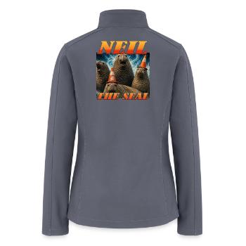 Neil the Seal Cone Crew - Women’s Soft Shell Jacket - gray - Back