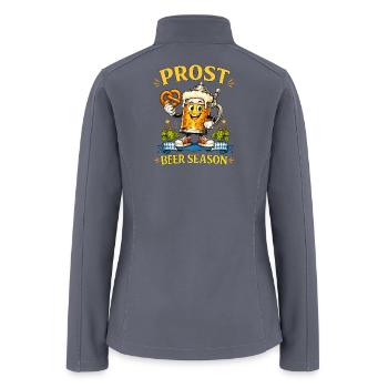 Prost Beer Season Cartoon Mug - Women’s Soft Shell Jacket - gray - Back