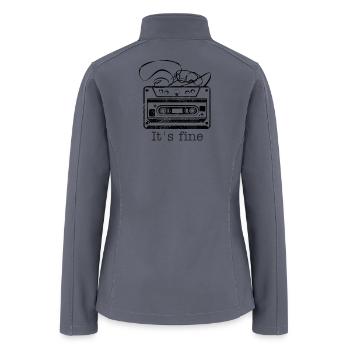 It's Fine Retro Cassette Player Music Humor - Women’s Soft Shell Jacket - gray - Back
