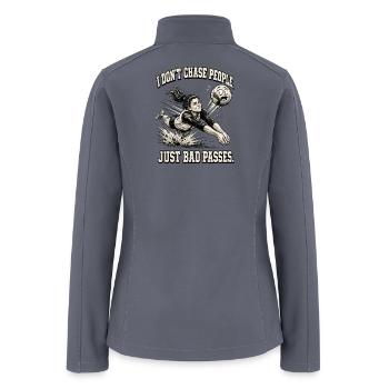 I Don’t Chase People, Just Bad Passes - Women’s Soft Shell Jacket - gray - Back