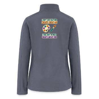 Art Mentor Mission: Create Great Kids - Women’s Soft Shell Jacket - gray - Back