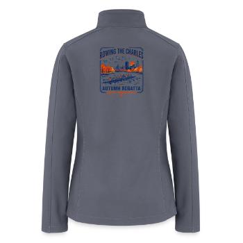 Rowing The Charles Autumn Regatta Boston - Women’s Soft Shell Jacket - gray - Back