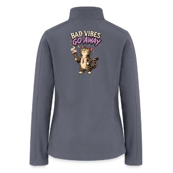Bad Vibes Go Away Cat - Women’s Soft Shell Jacket - gray - Back