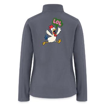 Playful Chicken LOL Burst - Women’s Soft Shell Jacket - gray - Back