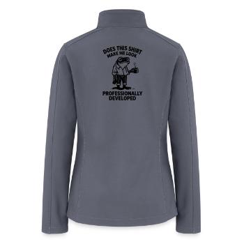 Professional Frog Development Tee - Women’s Soft Shell Jacket - gray - Back