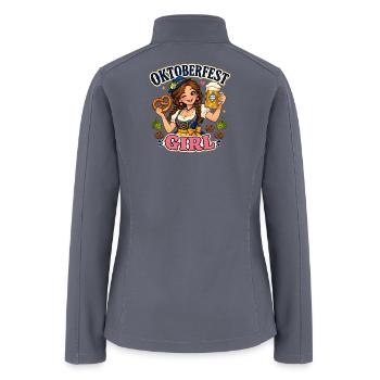 Oktoberfest Girl Beer Stein - Women’s Soft Shell Jacket - gray - Back