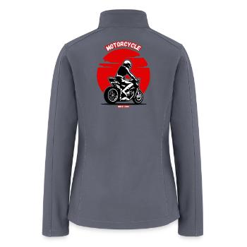 Motorcycle Rider Retro Red Sun Since 2026 - Women’s Soft Shell Jacket - gray - Back