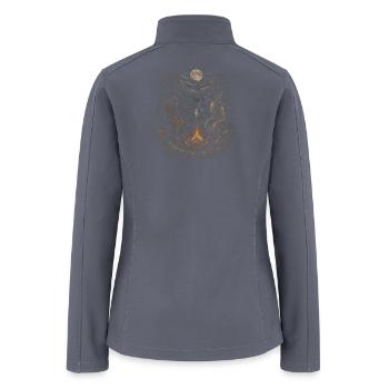 Moonlit Forest Circle Night Cryptids - Women’s Soft Shell Jacket - gray - Back