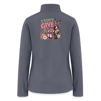 I Dont Give A Sass Animal Duo - Women’s Soft Shell Jacket - gray - Back