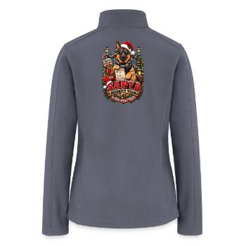 Santa Security Team German Shepherd Christmas Shir - Women’s Soft Shell Jacket - gray - Back