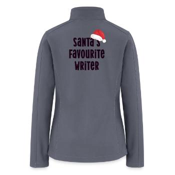 Christmas Writer Santa Hat - Women’s Soft Shell Jacket - gray - Back