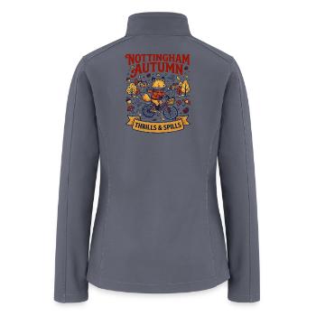 Nottingham Autumn Thrills And Spills Novelty - Women’s Soft Shell Jacket - gray - Back