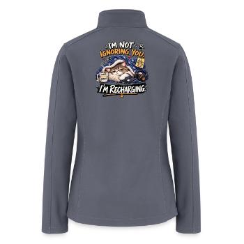 Not Ignoring You Cat - Women’s Soft Shell Jacket - gray - Back