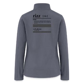 Riz Charm Typography - Women’s Soft Shell Jacket - gray - Back