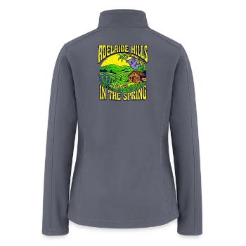 Adelaide Hills In The Spring Retro Landscape - Women’s Soft Shell Jacket - gray - Back